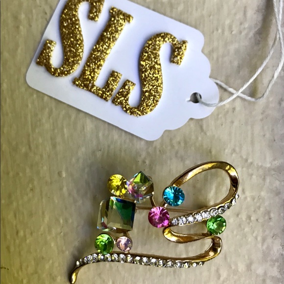 Vintage RARE One of a Kind Jeweled Pin - Picture 6 of 6